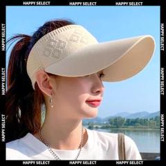 ゴルフウェアサンバイザーレディース♡春夏ベージュUV靴下ニットグローブ日焼け止白