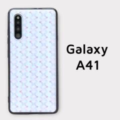 Galaxy A41 ケース カバー ピンク チェーン柄