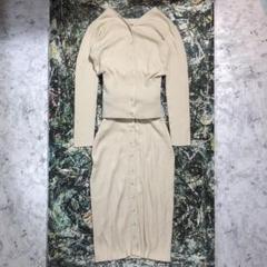 【美品】リムアーク-rim.ark-ロングレイヤードニットワンピース