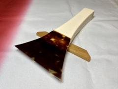 良品】津軽三味線 撥 鼈甲 一枚甲 海宝堂製 べっ甲 バチ