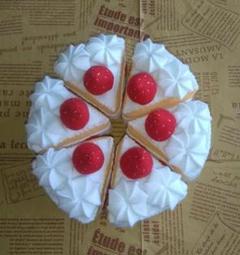 フェルト　おままごと　いちごケーキセット