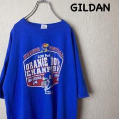US企画 キルダン 半袖tシャツ 青 フットボール オレンジボール2008