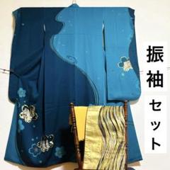 振袖　トールサイズ　裄70 身丈170 振袖 レンタル フルセット 藤色 桜吹雪 適応身長170cm〜175cm