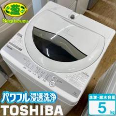 極上美品 東芝 洗濯5.0㎏ 全自動洗濯機 パワフル浸透洗浄で驚きの白さ!