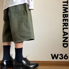 極太90s Timberland W36 ダークグリーン バギーデニムショーツ 極太90s Timberland W36 ダークグリーン バギーデニムショーツ