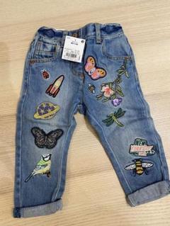 ネクスト　刺繍入りブルーデニムパンツ