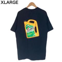 エクストララージ　バックプリント　Tシャツ　ブラック　半袖　丸首　コットン　M