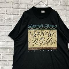 USA製90sヴィンテージTシャツ！シングルステッチ　ブラック半袖古着XL74