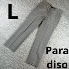 『Paradiso』 ゴルフパンツ グレーチェック L メンズ