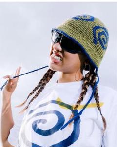 soonerorlater Handknitted Border Hat sol（Hand-knitted