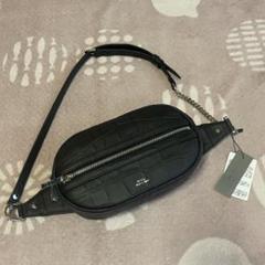 限定品　M.U.L. ボディバッグ　喜平チェーン　ブラッククロコダイル型押し 限定品 M.U.L. ボディバッグ 喜平チェーン ブラッククロコダイル