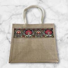 インド刺繍入りトートバッグ 中型