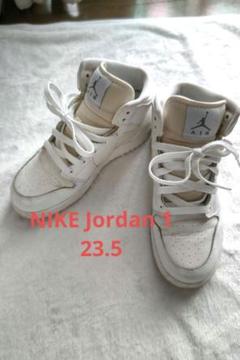ジョータン1 Nike Air Jordan 1 Midカット 23.5 白