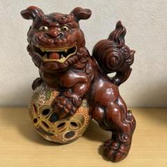 獅子　九谷　シーサー　赤獅子