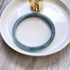 【新入荷】本翡翠保証‼️天然翡翠　赤翡翠洒金バングル　内径約56.8mm 鑑定書付 新入荷】本翡翠保証‼️天然翡翠 赤翡翠洒金バングル 内径約56.8