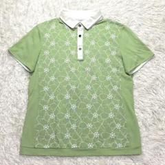 極美品 ランバン スポール ポロシャツ 刺繍 花柄 M ゴルフウエア 洗える 極美品 ランバン スポール ポロシャツ 刺繍 花柄 M ゴルフウエア