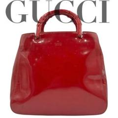 【希少・美品】GUCCI バンブー ハンドバッグ 赤 GGキャンバス 楽天市場】グッチ バンブー バッグ（カラーレッド）（レディース