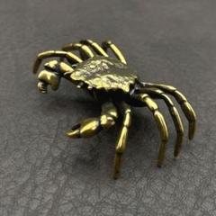 真鍮 置物 アンティーク ヴィンテージ ハンドメイド 動物 カニ 蟹142