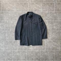 90-00's m.valentino バンドカラージャケット ダークチャコール