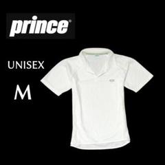 ユニセックスMサイズ Prince プリンス 半袖ポロシャツ 白色 テニスウェア