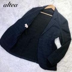 美品　アルテア　altea ジャージーテーラードジャケット　ストレッチ　ネイビー green label relaxing ジャケット テーラードジャケット A+