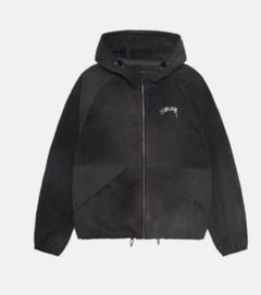 496【リバーシブル】ステューシー♤刺繍ロゴ　フルジップ　パーカー　希少 STUSSY ステューシー ST〓SSY & BORN X RAISED LOGO ZIP HOODIE