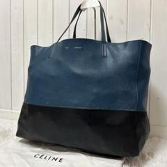 CELINE Tri fold フィービー期 旧ロゴ トートバッグ ブルー CELINE Tri fold フィービー期 旧ロゴ フラップ 長財布 (CELINE