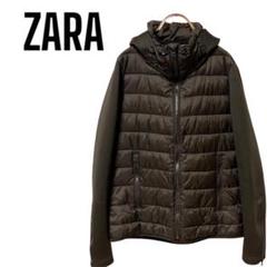 ZARA セミロング丈フード付きダウンジャケット 8073/234/800