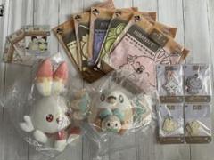 一番くじ　ポケピース　ヒバニー　モクロー　ぬいぐるみ　セット　ポケモン ポケモン』目をキラキラ輝かせたピカチュウ、ポッチャマ