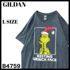 古着 アニメ映画 グリンチ キャラクター プリント Tシャツ グレー Lサイズ