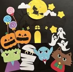 壁面飾り　ハロウィン壁面　おばけ壁面　秋壁面　9月壁面　保育園壁面　施設壁面