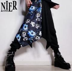 NieR フラップ付き サルエルパンツ 黒と青 フラップ付きSARROUEL PANTS【NieR ROSE】値下げしました