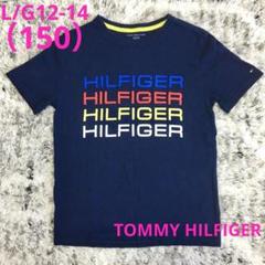 TOMMY HILFIGER ネイビーTシャツ L/G12-14 150 男の子