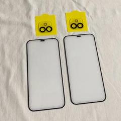 iPhone用 各2枚 画面保護 レンズフィルム ガラスフィルム カバー