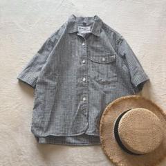 美品✨MHL. オープンカラー半袖シャツギンガムチェック