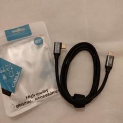 ✾未使用✾USB type-C 1m Ｌ字　ブラック　USBケーブル　タイプC