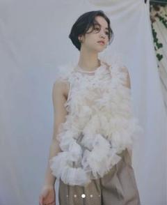 NOTREemor asymmetry tulle tops ノートルエモア 𝐍𝐎𝐓𝐑𝐄 𝐞́𝐦𝐨𝐫 /ノートルエモア | -—New arrival