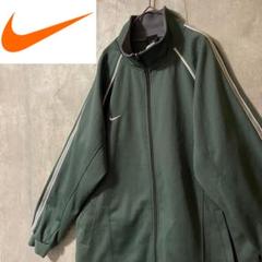 NIKEナイキトラックジャケットジャージブルゾン緑グリーンカーキ刺繍スウォッシュ NIKEナイキトラックジャケットジャージブルゾン緑グリーンカーキ