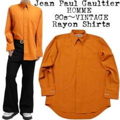 ★希少★Jean Paul Gaultier★90s★レーヨンシャツ★オレンジ★