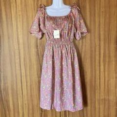 【レア】 新品タグ付き　東京エンブ　昭和レトロポップ　ピンク　花柄　ワンピースのサムネイル