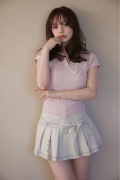 トップス ANDMARY Lindsay logo tops pink andmary Lindsay logo tops - メルカリ