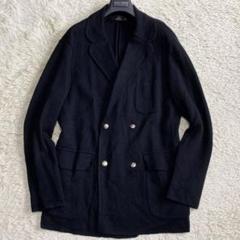 ロベルトコリーナships ニットジャケットネイビーラムズウール100