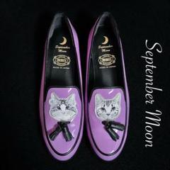 【セプテンバームーン】レザー ビットローファー ブラック ゴールド金具 London Shoe Make ローファー WEB限定 ＋4.5cm レザー タンク