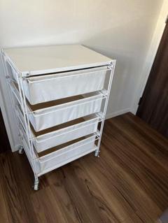スチールユニットシェルフ　帆布バスケットセット　幅56cm