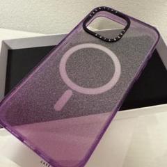 最新発見 CASETiFY iPhone15promaxケース メルカリ - クリアパープル ラメ入り iPhoneアクセサリー