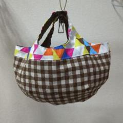 SummerSale☆カラフル三角形デザイン（小さめバック）☆ハンドメイド