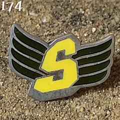 NO.174 ピンバッジ ステューシー S