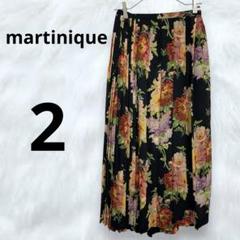 美品✨ martinique スカート 花柄 フラワー プリーツ 日本製