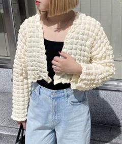 SNIDEL（スナイデル）の「ポップコーンファーライクカーディガン