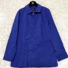 【美品✨】23区 Binicocchi リネン混 ジャケットコート 青 44